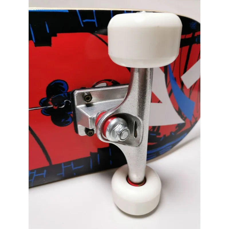 Patineta Profesional de Tabla Completa, Patineta de Cuatro Ruedas con Patrón Impreso Personalizado, Patineta de Tabla Completa para Acrobacias Urbanas para Adultos