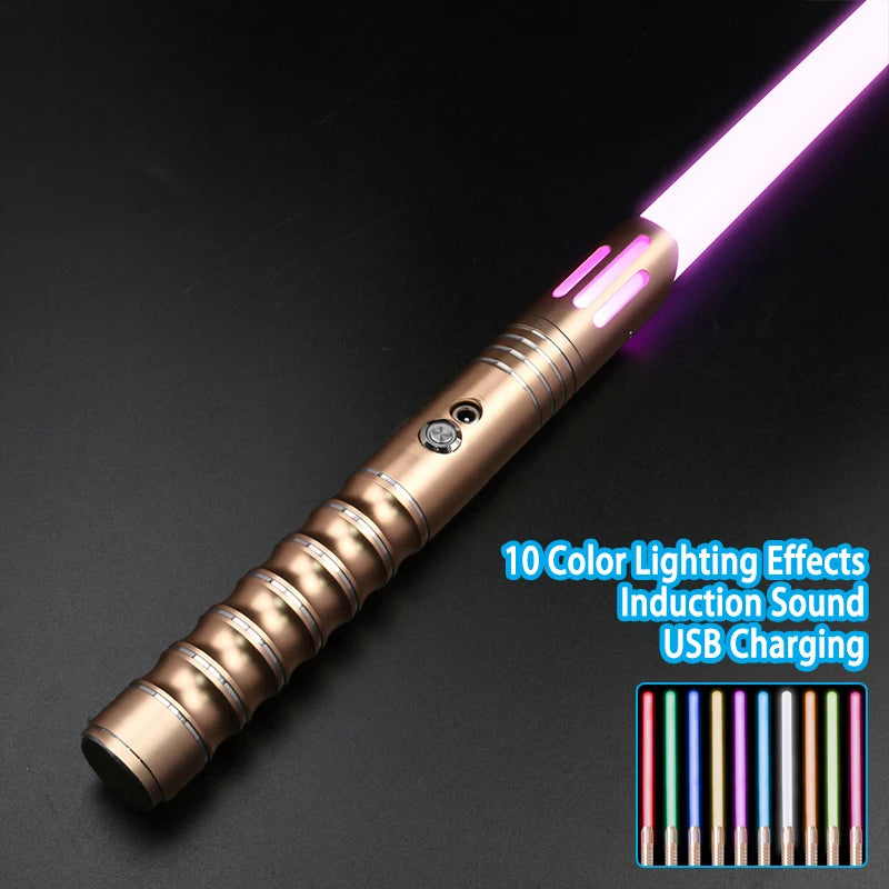 Espada láser RGB de 80 cm, juguete de sable de luz, 7 colores cambiantes, fuentes de sonido para niños, Force FX FOC Blaster, juguete de espada láser Jedi, regalo