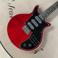 Guitarra eléctrica de 6 cuerdas guitarras rojas herrajes cromados guitarra