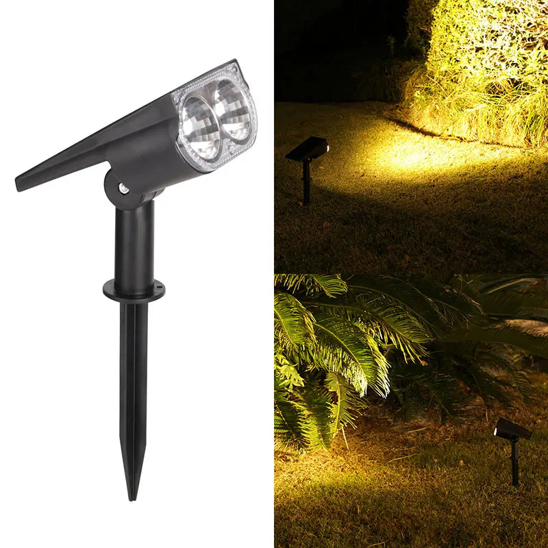 Foco solar para exteriores 2/7 LED, luces solares para paisaje, apliques de pared, impermeables, con cambio de color, decoración para jardín, patio, camino o camping