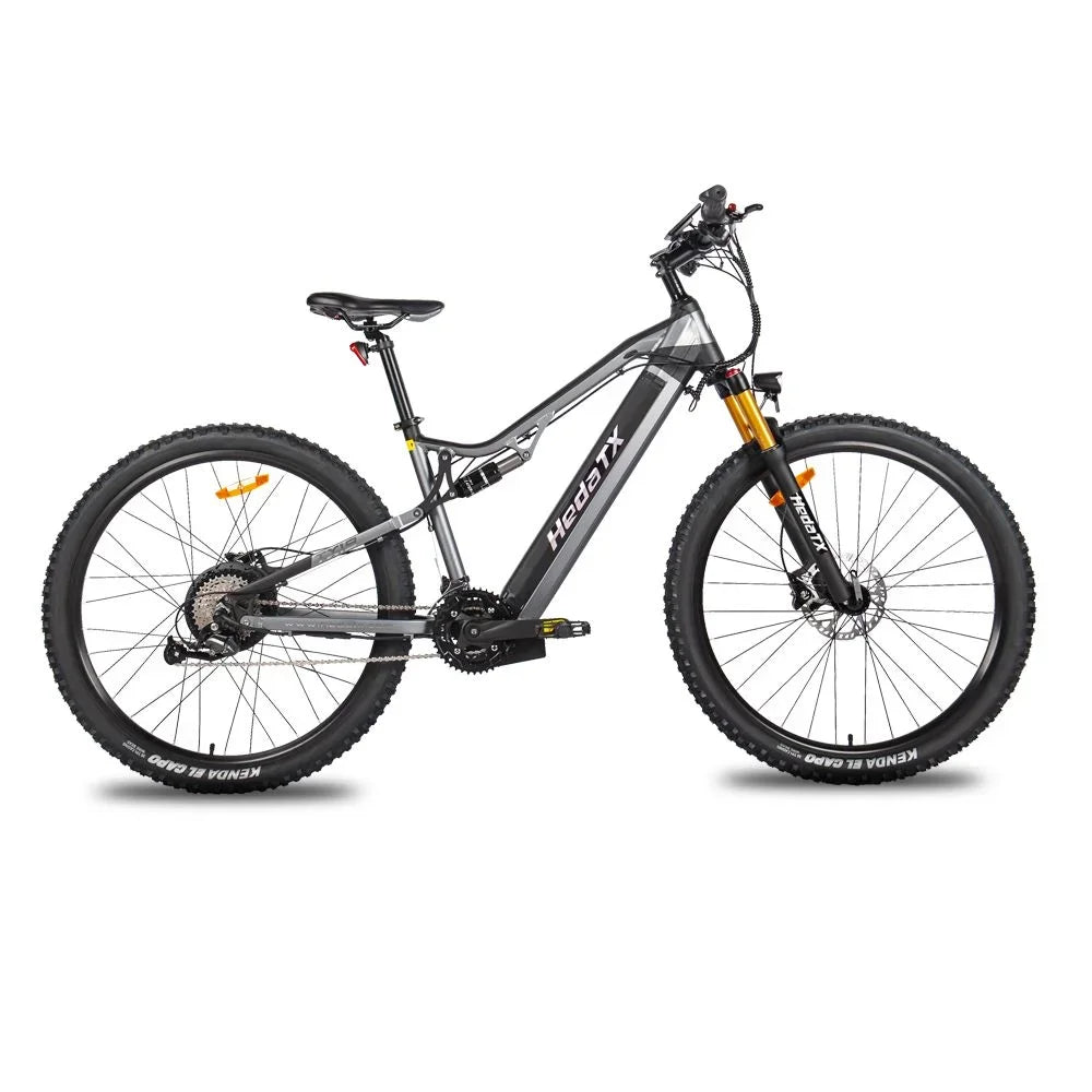 HEDA TX19 full suspension 1000W48V19.2AH hydraulic disc brake road mountain 29-inch dual suspension 27-speed electric bicycle