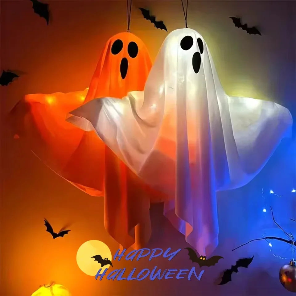 Linterna fantasma LED para Halloween, decoración del hogar colgante, casa fantasma al aire libre, Bar, linterna colgante, accesorio de terror, decoración de fiesta