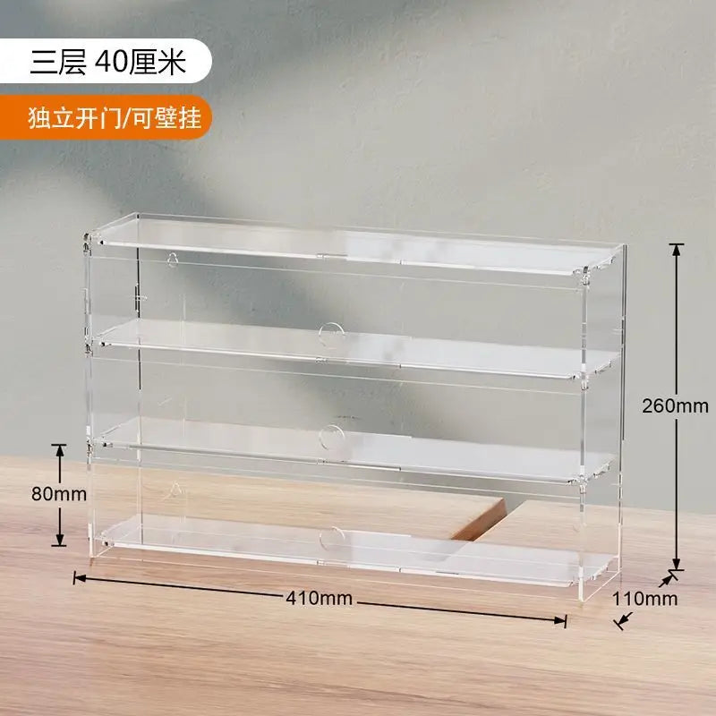Vitrina de acrílico para modelos de coche, transparente, a prueba de polvo, para Hot Wheels, caja de almacenamiento multicapa, para modelos de coches de carreras a escala 1/64