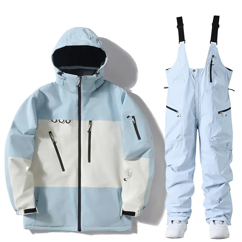 Traje de esquí térmico para hombre y mujer, temporada de nieve 24-25, pantalones impermeables para snowboard y esquí.