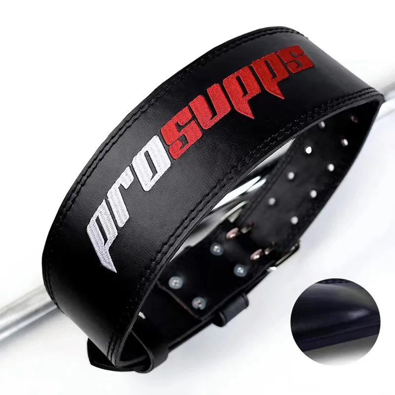 Cinturón de cuero para levantamiento de pesas, cinturón de entrenamiento físico, Protector Lumbar, sentadillas, peso muerto, culturismo, gimnasio, soporte para espalda