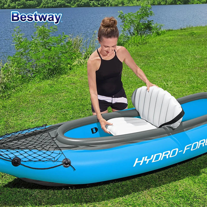 Kayak Inflable Profesional Bestway 65131/65115 - Material de PVC Resistente, Portátil, Ligero, Fácil de Montar, Estable