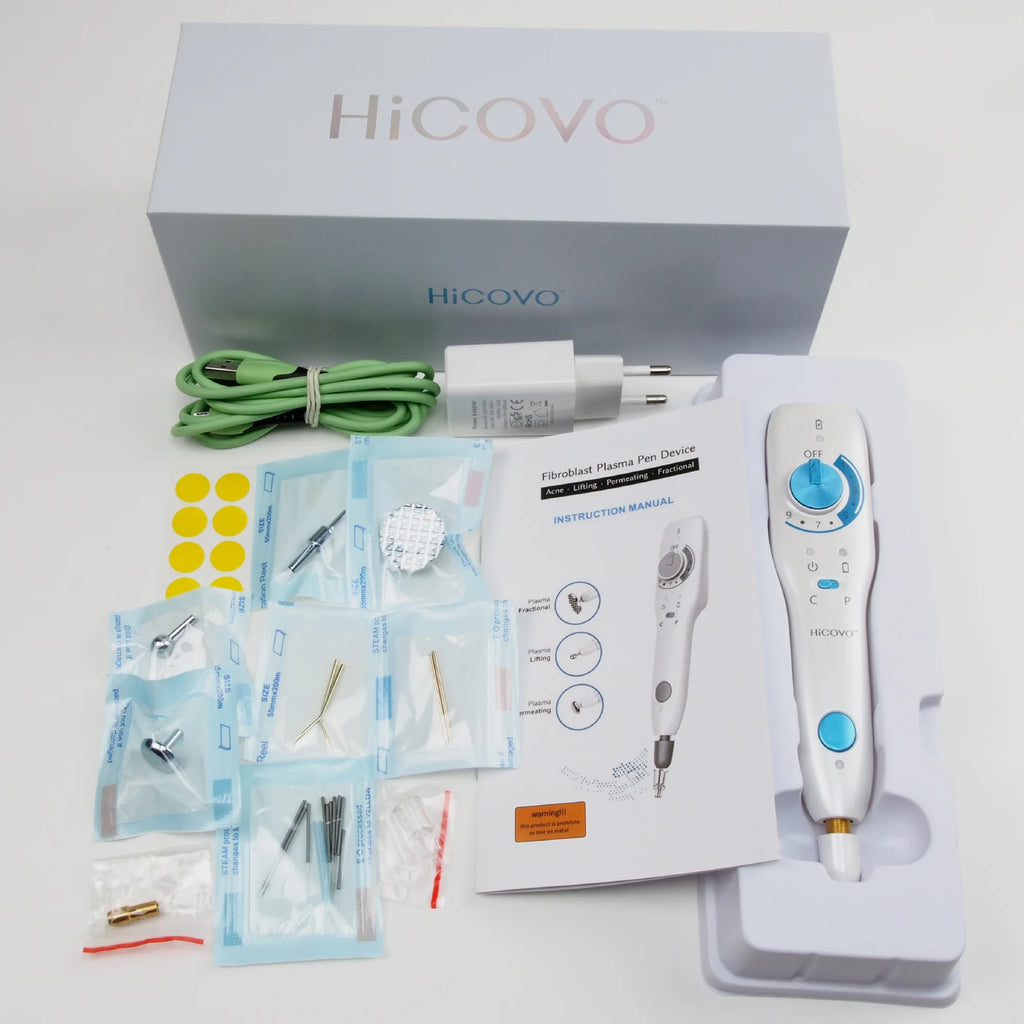 Hicovo-pluma de Plasma de 500Hz, máquina de tratamiento de acné, levantamiento de párpados, pulso, fibroblasto frío, estiramiento de la piel, carga rápida, inalámbrica