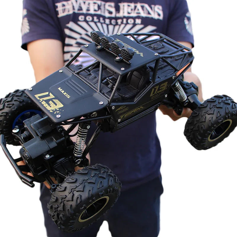 Coche de control remoto 4WD 1:12 / 1:16 con luces LED, coches RC de radio 2.4G, camiones todoterreno, juguetes, regalos para niños y niñas