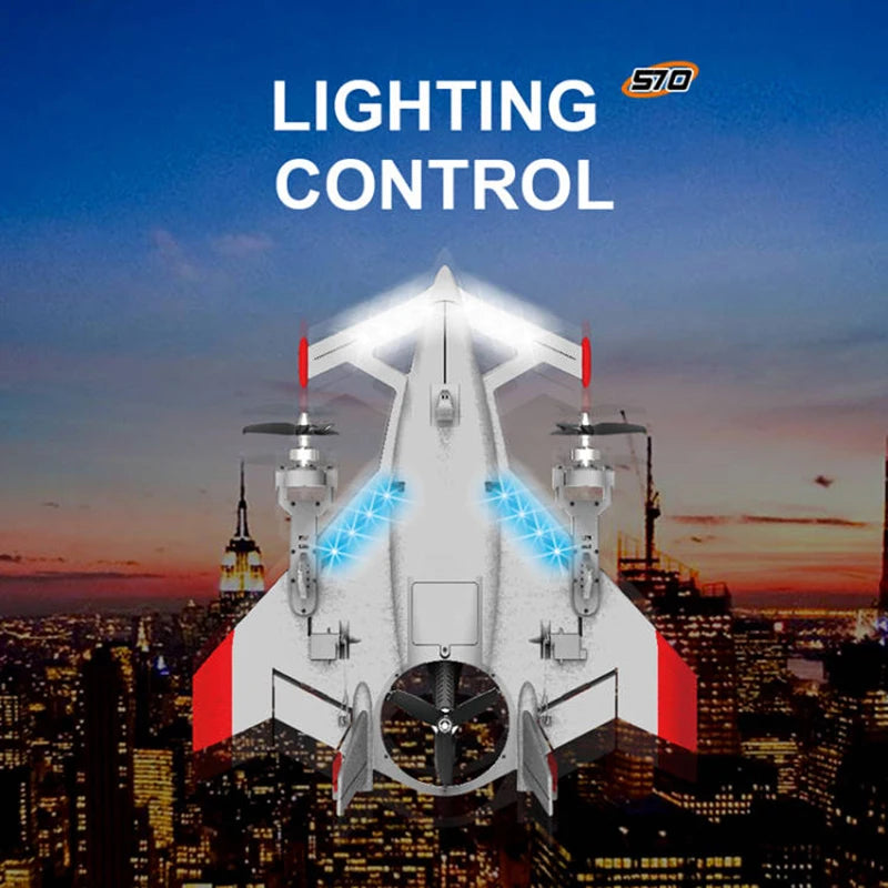 Avión QIDI570 RC, Avión de Control remoto de 8 canales con Motor sin escobillas, avión Vector de 3 ejes, modelo planeador 3D/6G RC, juguete para niños