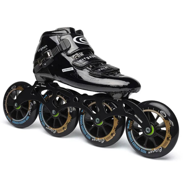 Patines en línea patines de velocidad originales ZICO zapatos de Skate de fibra de carbono patines de patinaje de carreras profesionales 4*90/100/110mm /3*125mm