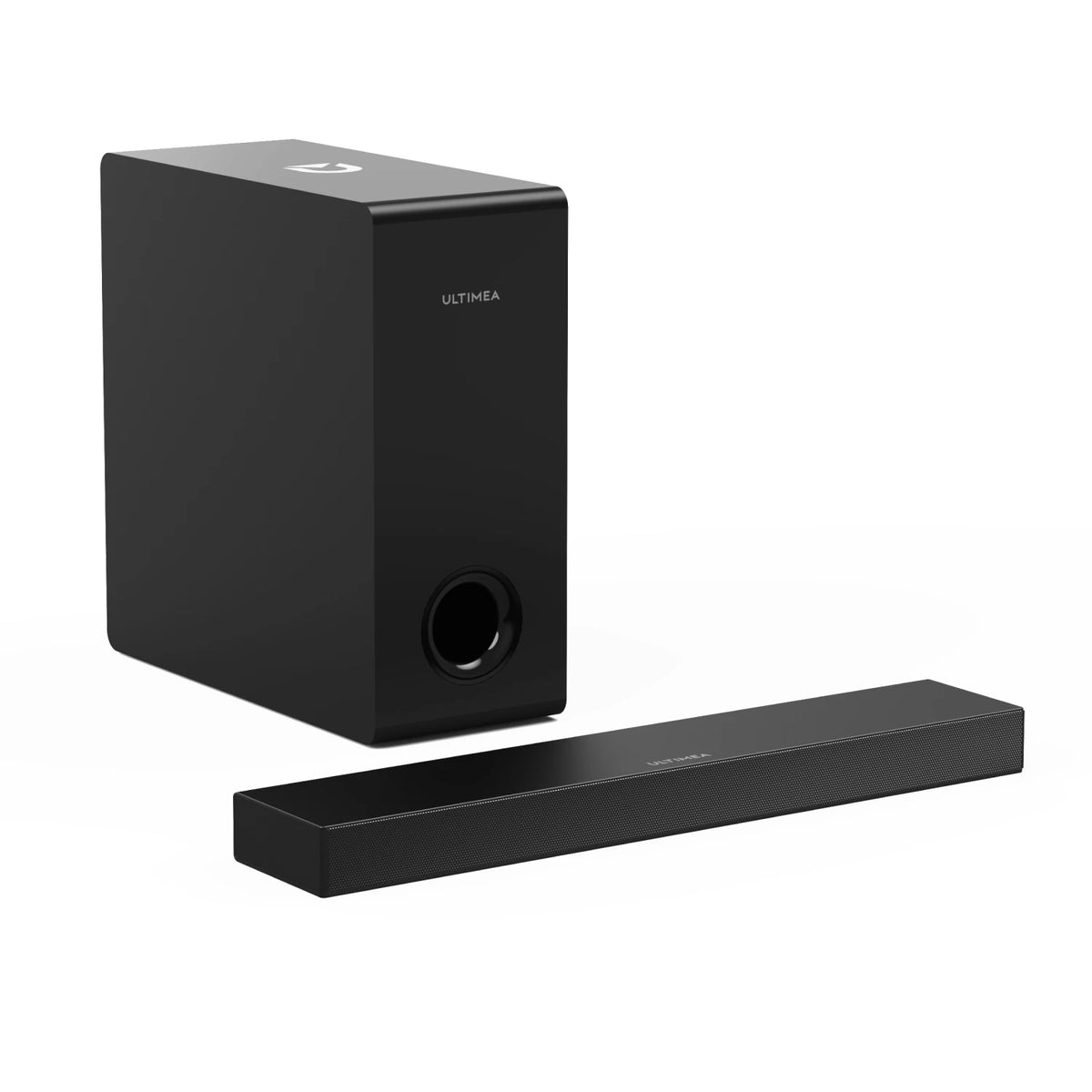 Barra de Sonido Ultra Delgada ULTIMEA de 2.1 Canales con Subwoofer con Cable de 5.25'', HDMI ARC, BassMX Deep Bass, 3 Modos de Ecualización, Altavoz para TV y Juegos de PC