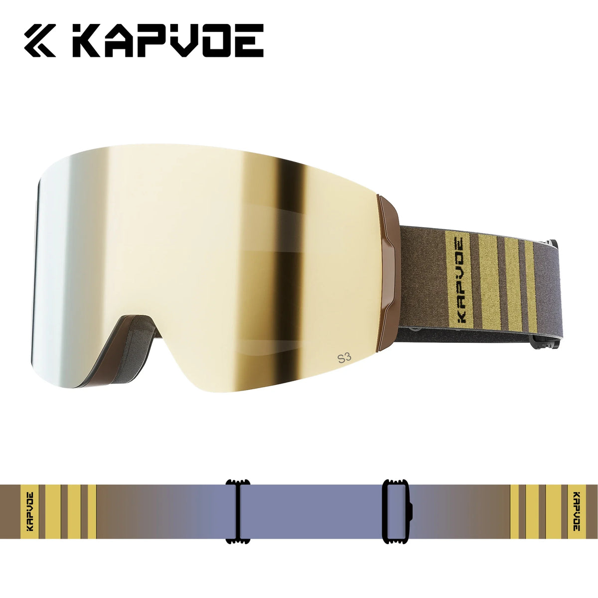 Gafas de esquí KAPVOE, gafas de esquí fotocromáticas para actividades al aire libre, para hombres y mujeres, con tratamiento antiniebla, diseño cilíndrico, para esquí en la nieve, protección UV400, antirreflejos, para