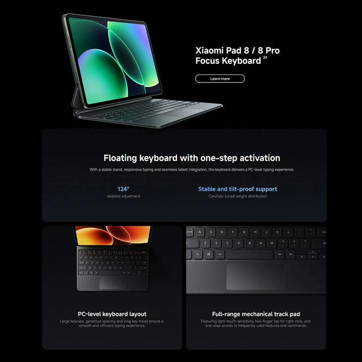 Versión Global Xiaomi Pad 8 Pro Tablet 11.2" Pantalla 3.2K 144Hz Snapdragon de 8 núcleos ®   Mi Pad 8 Elite con Cámara Trasera de 50MP y Batería de 9200mAh