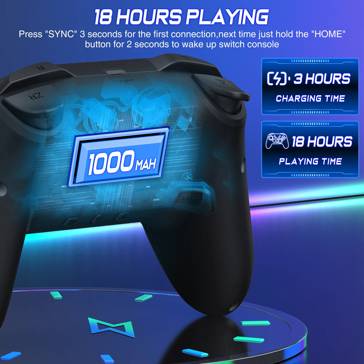 Control Inalámbrico BEBONCOOL para Switch 2 con Joystick y Doble Vibración, Compatible con Switch OLED/Lite, Control Remoto para Juegos