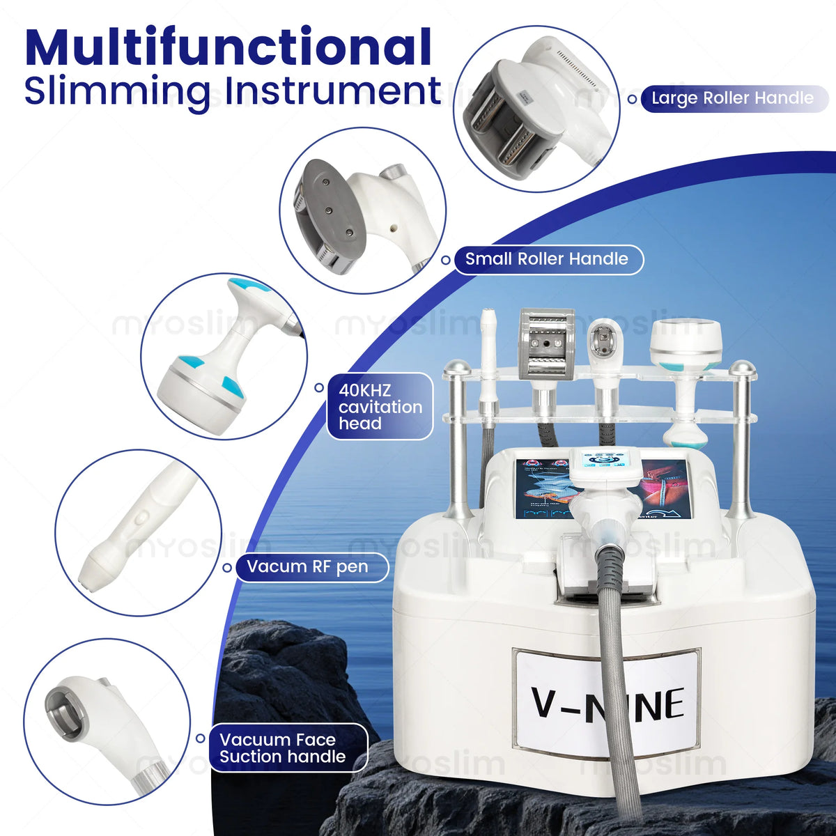 NUEVO V9 Vela, Máquina de Masaje Reductora de Grasa Corporal con Vacío, Cavitación 80K, Rodillo Adelgazante, Eliminación de Grasa Congelada, Lifting Facial
