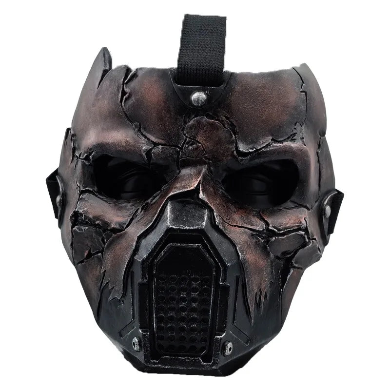 Cosplay SW Skull Darth Momin Helmet Mask for Man Half Face Resin Mask Halloween Mask Masquerade Carnival Party Props for Adult