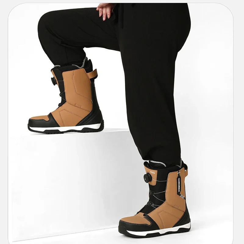 Zapatos deportivos de Snowboard para hombres y mujeres, botas de nieve, modelos de hebilla de alambre, zapatos de esquí térmicos, equipo de esquí cálido, botas de esquí para adultos, nuevo