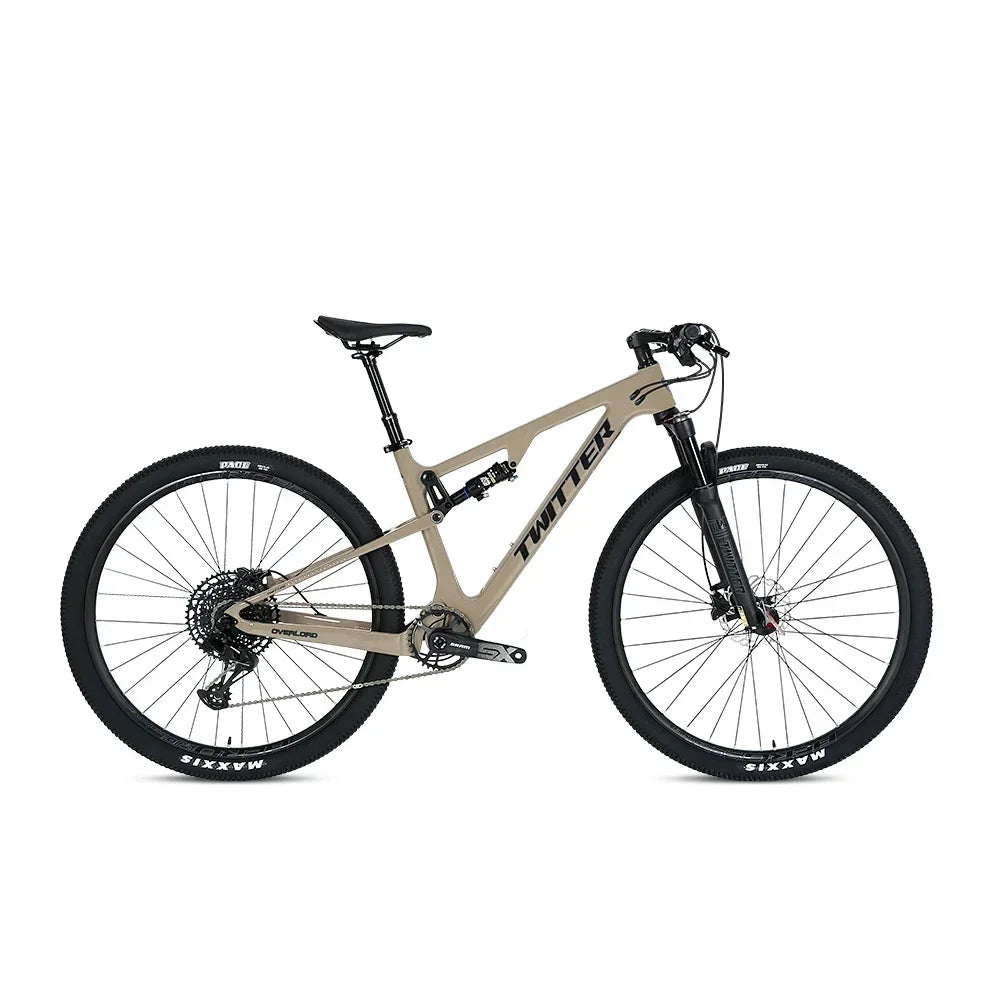 Bicicleta de montaña de fibra de carbono 2026 TWITTER OVERLORD, Electronic Variable Di2 XTR M9250 de 12 velocidades, suspensión trasera T900, frenos de disco hidráulicos AM