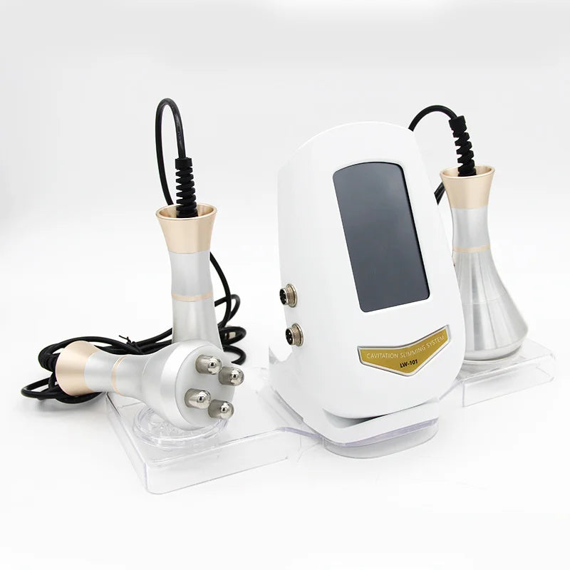 Equipo de Belleza 3 en 1 con Radiofrecuencia, Cavitación y Ultrasonido para Masajes de Relajación, Rejuvenecimiento y Moldeamiento de la Piel