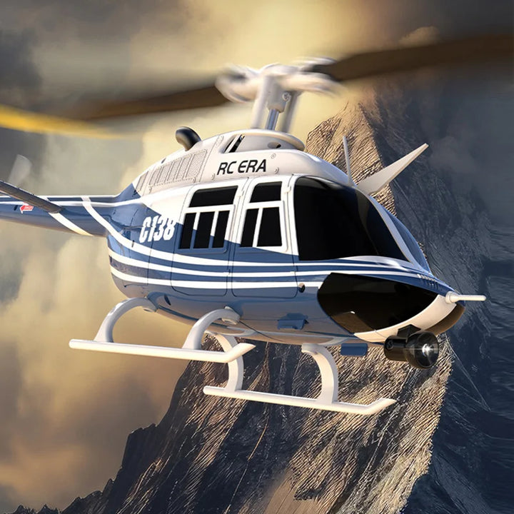 Helicóptero de Control Remoto Kid C138 RC ERA, Simulación de 4 Canales, Bell 206, Retención de Altitud, 2.4g, Giroscopio de 6 Ejes Original