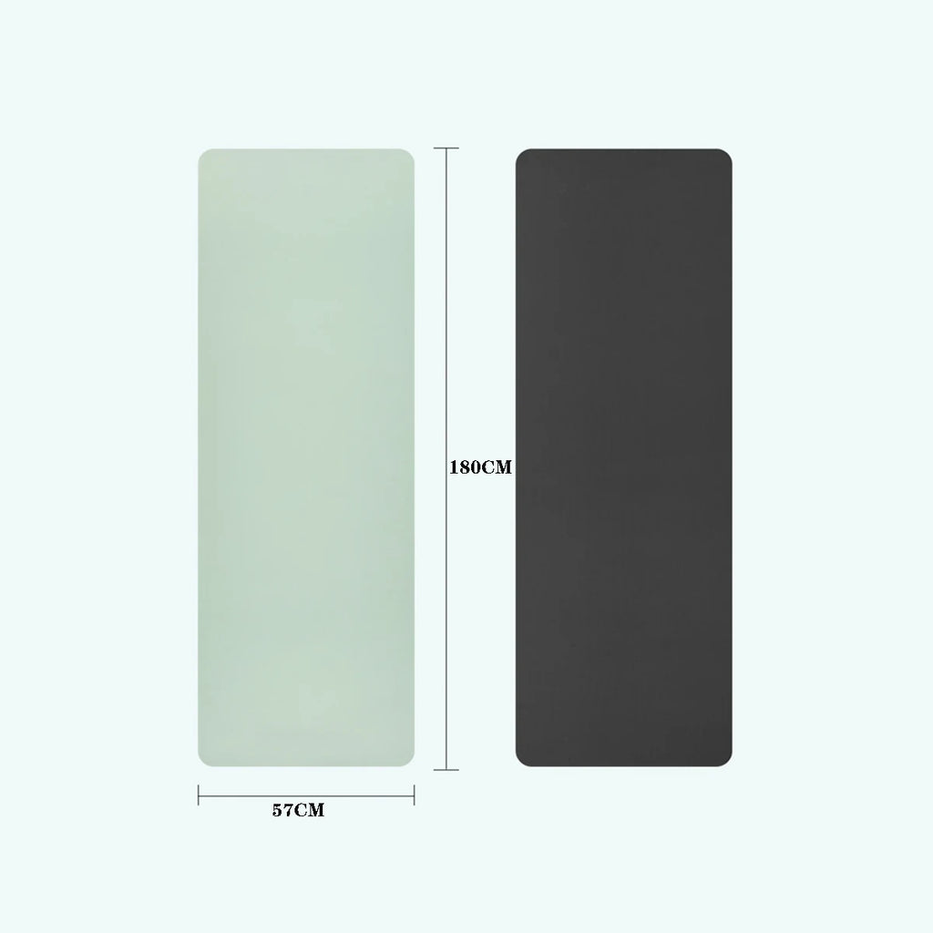 Estera de yoga, estera de ejercicios de fitness ecológica antideslizante de doble cara con correa TPE YogaMats para mujeres y hombres, para yoga, pilates, ejercicio