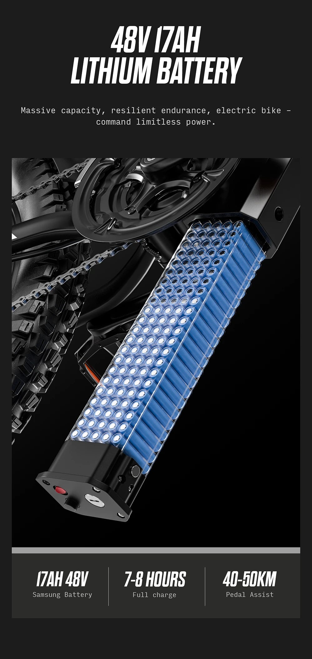 Bicicleta eléctrica de montaña urbana para adultos RANDRIDE YG90B-29 de 29 pulgadas, motor sin escobillas de 1000 W, batería de litio de gran capacidad de 48 V 17 Ah, frenos de disco hidráulicos para desplazamientos y conducción todoterreno