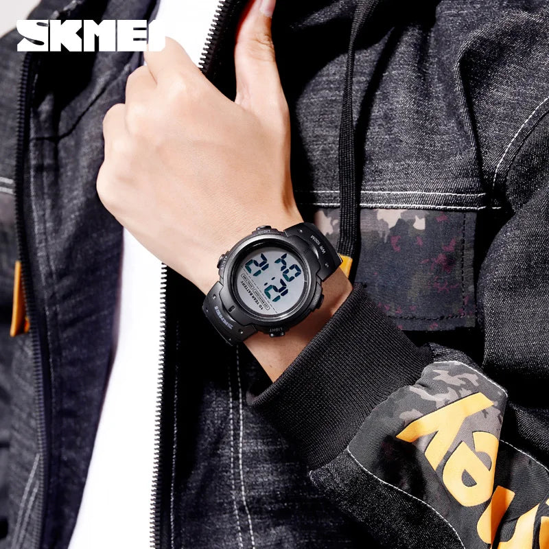 SKMEI 1560 Electronics Sports Wristwatches Mens 10Bar Waterproof Military Digital Stopwatch Watches For Men Relojes Para Hombre