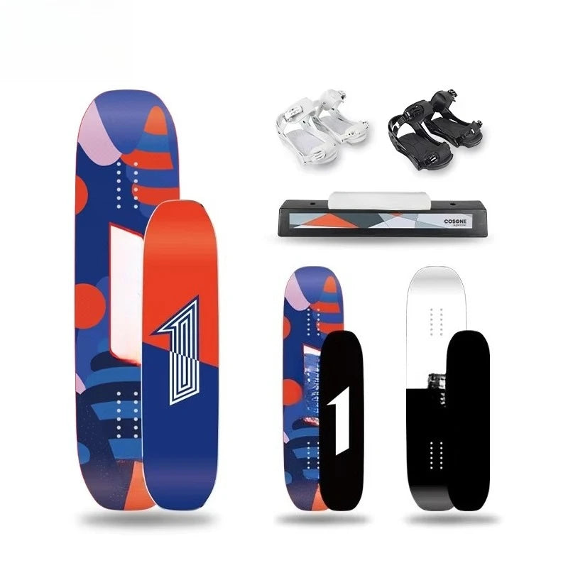 Snowboard negro ajustable Snowboard de aluminio y paquete Paquete de snowboard para hombre