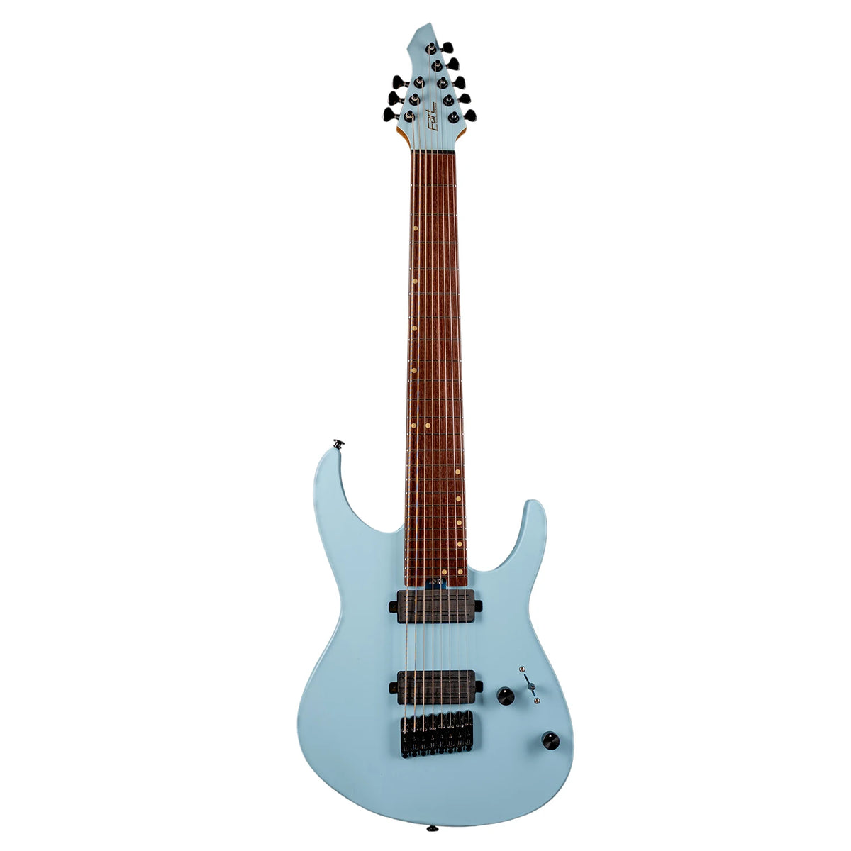 Eart Guitars EXP-H8 Guitarra eléctrica moderna de caoba asada de 27" y 8 cuerdas |   24 trastes SS, cuello de U-C compuesto, pastillas HH8S personalizadas