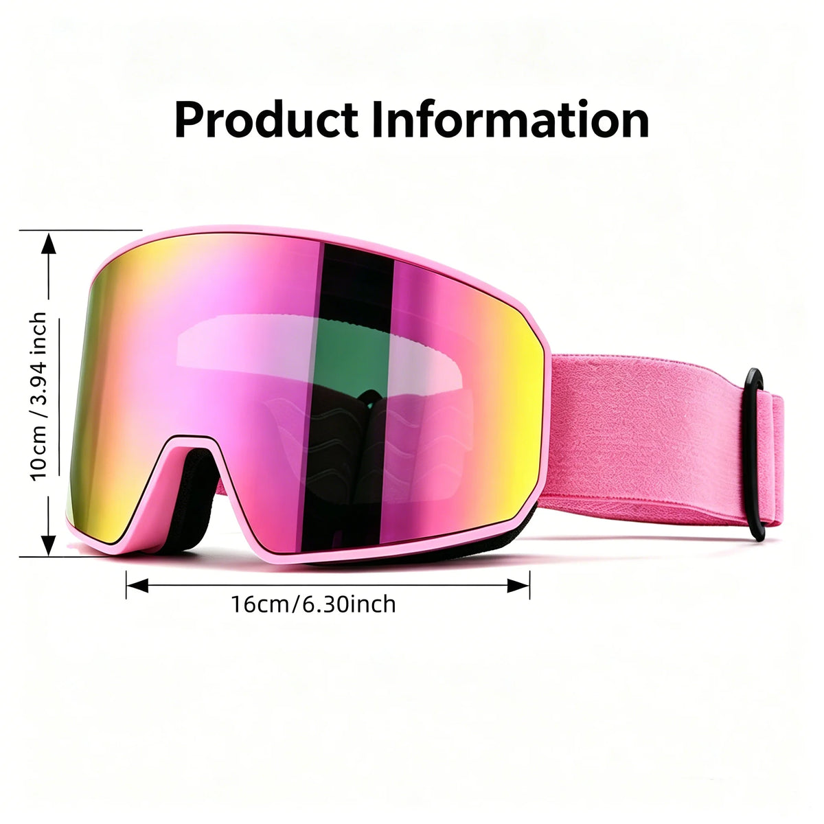Gafas de Esquí Antivaho de Doble Capa, Gafas Deportivas para Exteriores con Protección UV, Equipo de Protección Ocular para Senderismo en Nieve y Montaña