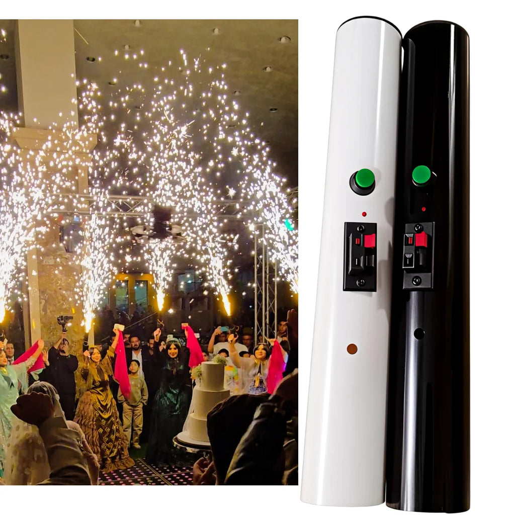 Lanzador de Pirotecnia Fría Manual para Novias, Bodas, Fuegos Artificiales, Escenarios, Cumpleaños, Chispas, Velas, Fuentes de Hielo, Fiestas, Eventos, DJ