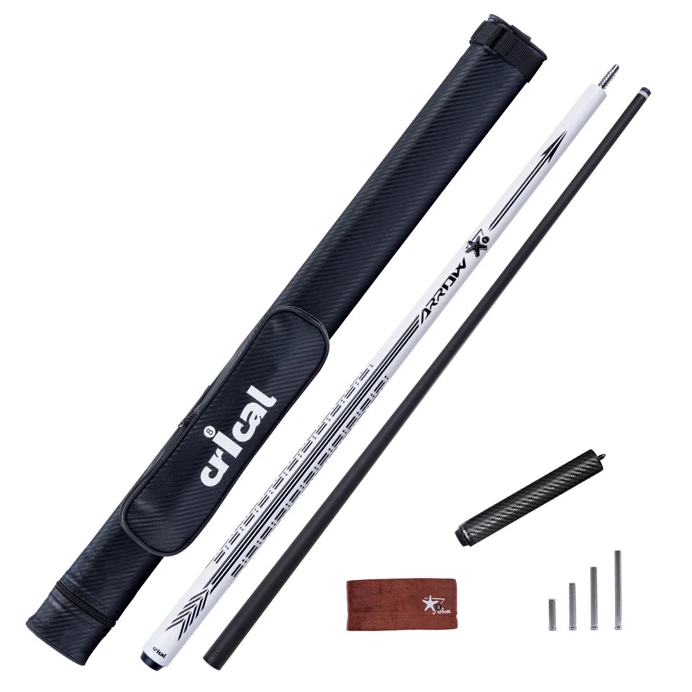 Taco de billar de fibra de carbono CRICAL, serie 58" PD, taco de billar profesional de baja deflexión
