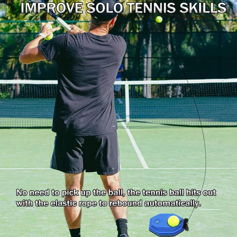 Kit de Raquetas de Tenis, 1 Juego que Incluye Entrenador de Rebote, Pelotas de Tenis, Cinta Absorbente de Sudor y Bolsa de Almacenamiento para Práctica y Entrenamiento de Dos Personas