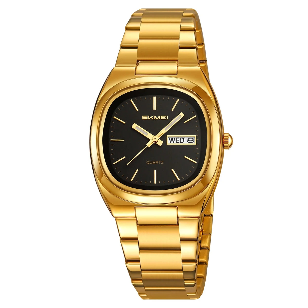 Reloj de pulsera informal SKMEI 2420 para mujer, reloj de vestir de acero para negocios, reloj de cuarzo a la moda con fecha, relojes de lujo para mujer