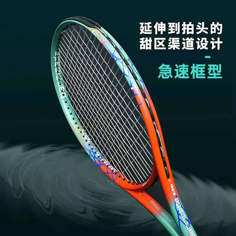 Raqueta de Tenis de Carbono Completo para Adultos, Raqueta de Tenis de Competición, Alto Rebote, Unisex, Entrenamiento Profesional, Individual