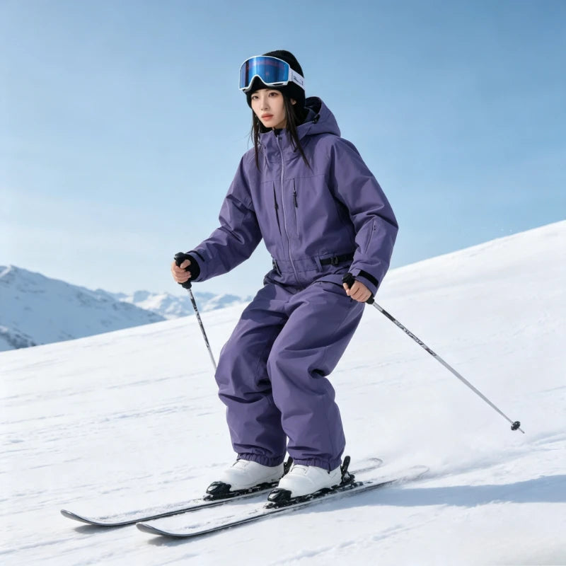 Nuevos Conjuntos de Esquí para Mujer 2026, Impermeables, Resistentes al Viento, Trajes de Nieve para Invierno, Deportivos, Transpirables, Conjuntos de Snowboard Sólidos para Hombre