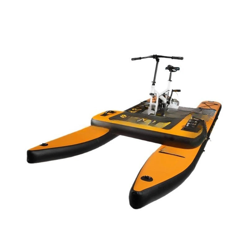 Bicicleta acuática, bicicleta acuática individual con plataforma inflable de PVC, ideal para recorridos turísticos en zonas de interés.