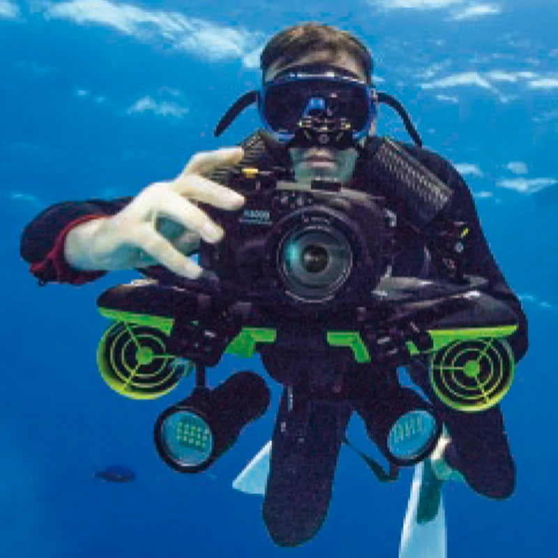 Scooter Subacuático Eléctrico con Motor de Hélice para Deportes Acuáticos, Versión 2025, Gran Venta, Equipo de Buceo NavBow, Doble Propulsión Subacuática