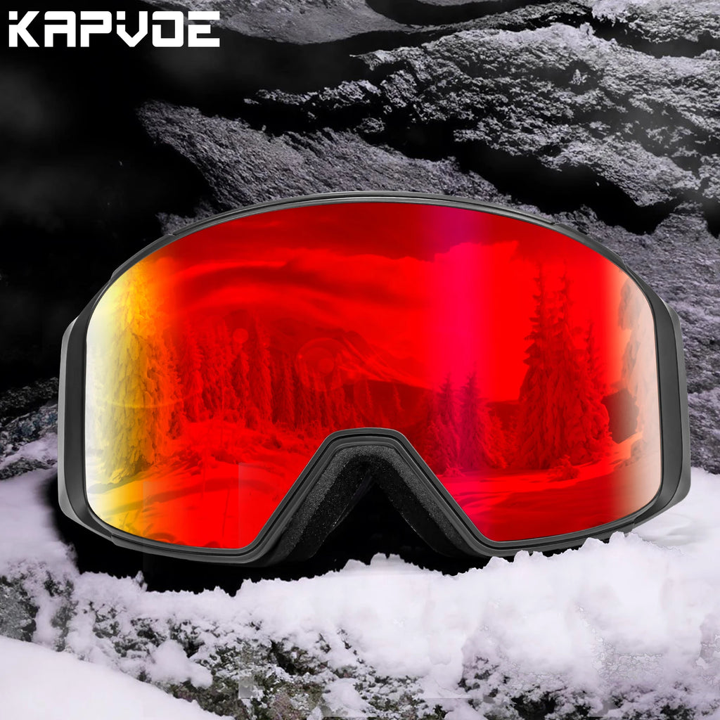 KAPVOE lente de atracción magnética deportes al aire libre gafas de esquí fotocromáticas protección esquí Snowboard correa antideslizante gafas de nieve