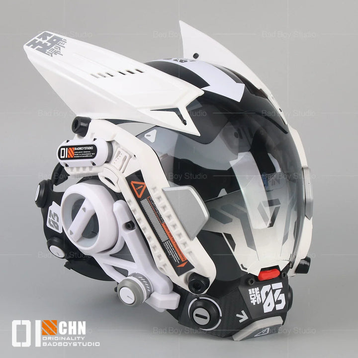 Máscara Facial Completa Cyberpunk de Badboystudio, Conjunto de Casco Táctico Mecánico, Accesorio de Ciencia Ficción, Cosplay, Actuación en Escenario, Regalo, Juguetes