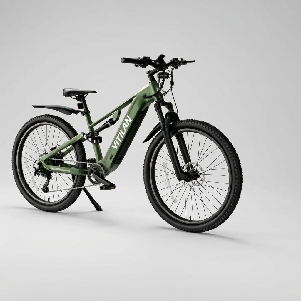 VITILAN M5 1000W 48V15ah 90-100 Nm torque sensor 27.5*2.8-inch tire aluminum frame 9-speed Electric bike adult for outdoor trips