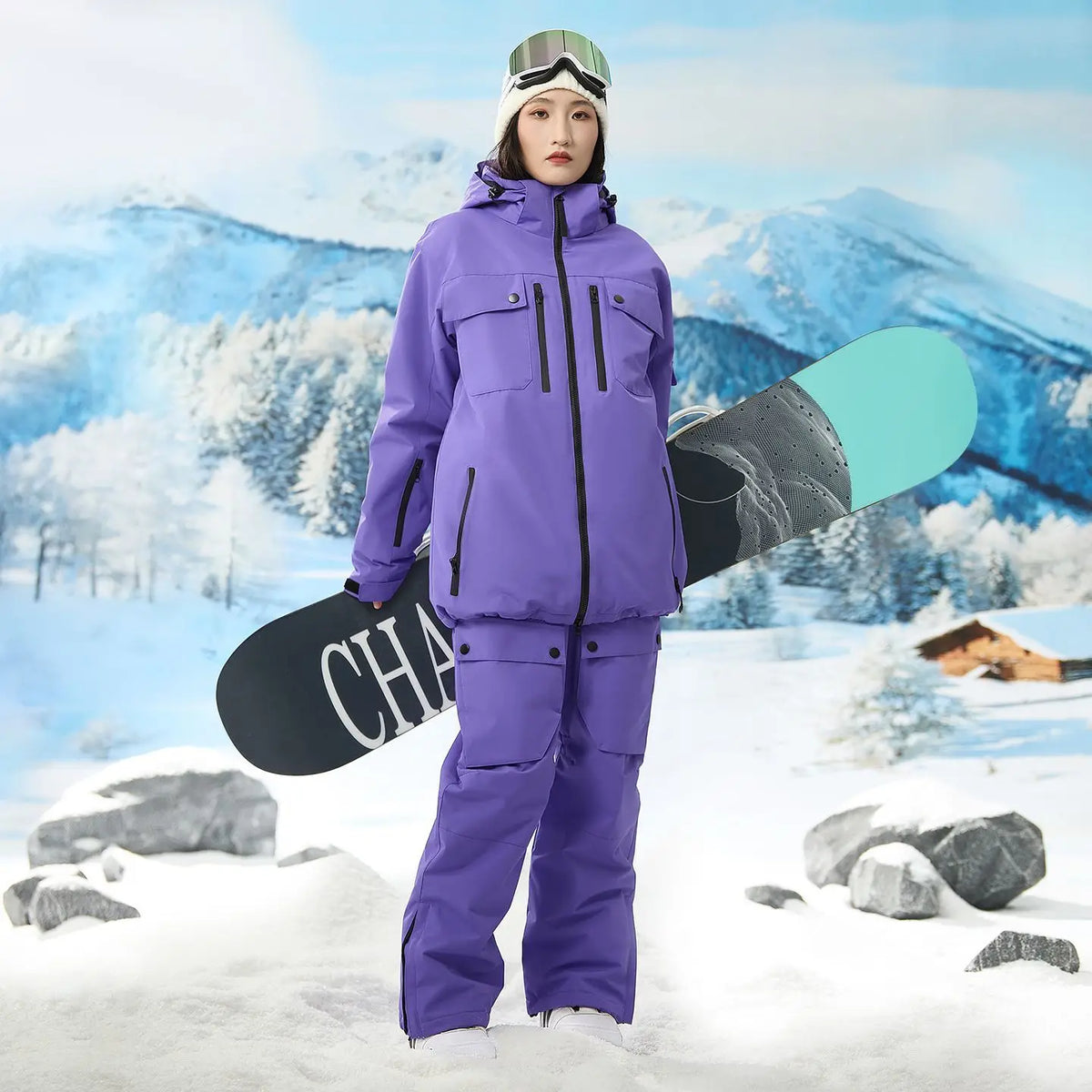 Nuevo Conjunto de Traje de Esquí Individual y Doble Original, Ropa de Esquí Impermeable y Gruesa para Hombre, Ropa Universal Cálida para Mujer