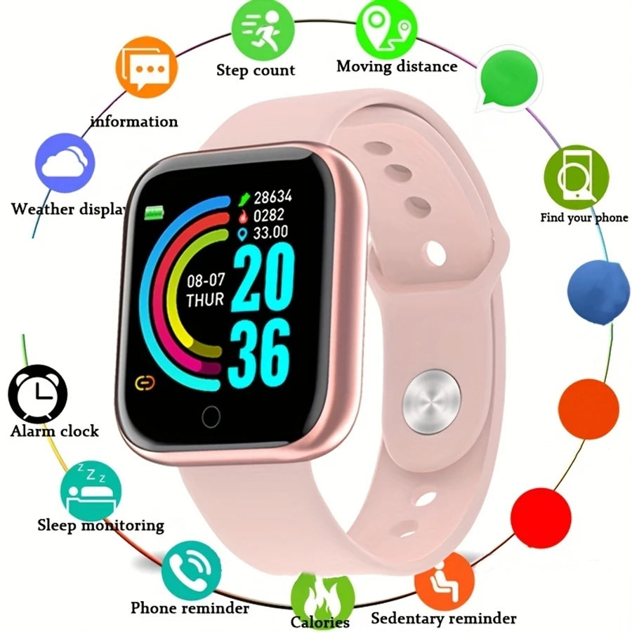 Reloj inteligente para hombre y mujer, reloj de pulsera, monitor de actividad física, pulsera, regalo de cumpleaños, reloj electrónico para Android e iOS