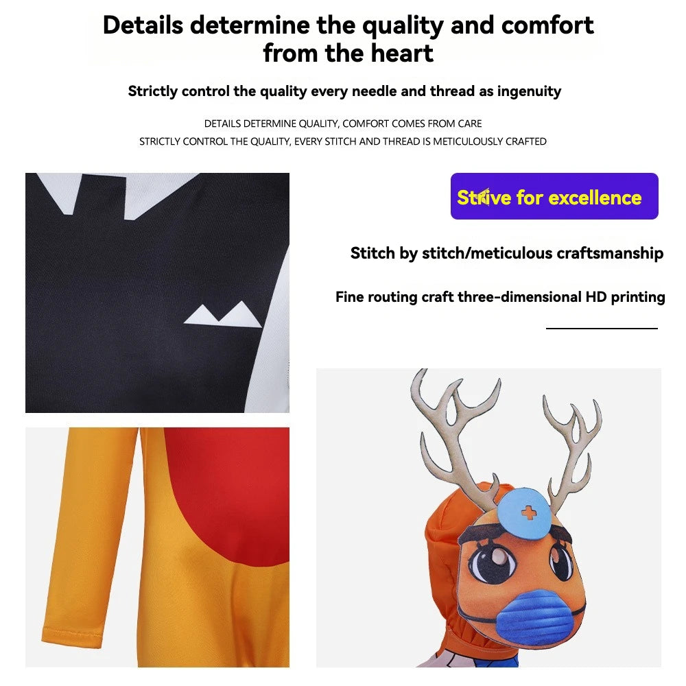 Nuevo disfraz de cosplay de hospital de animales, disfraz de doctor ciervo de Halo, disfraz de juego de terror de Roblox, accesorios y trajes