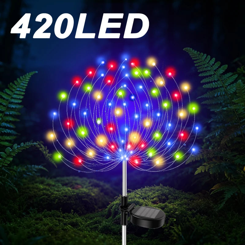 420LED Solar Landscape Lights Outdoor Waterproof Fairy Lights Decor for Outdoor Lawn Yard Balcony Path Solar Stake Lights