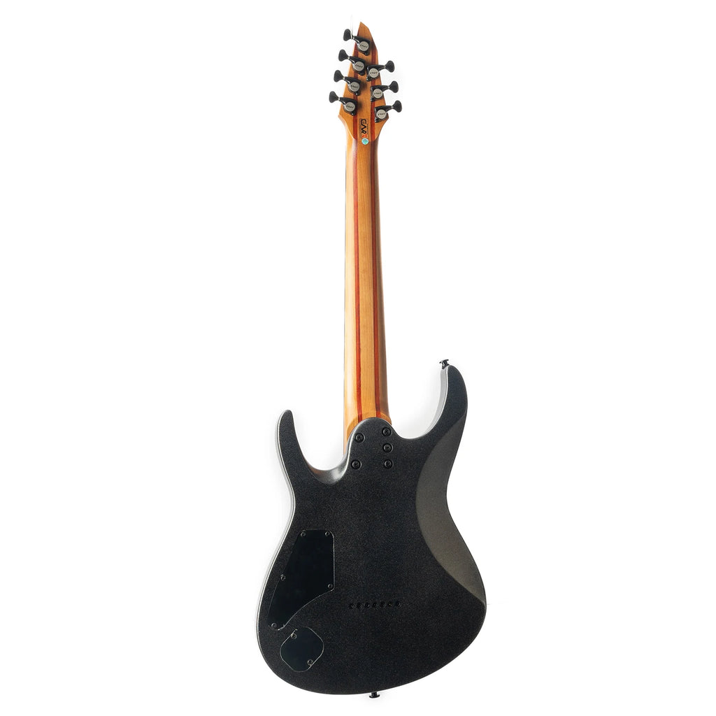 EART Guitar EXP-H7-SE, guitarra eléctrica de caoba asada de 7 cuerdas de 25,5 ", 5 piezas de arce asado + mástil Padauk, diapasón de palisandro de la India