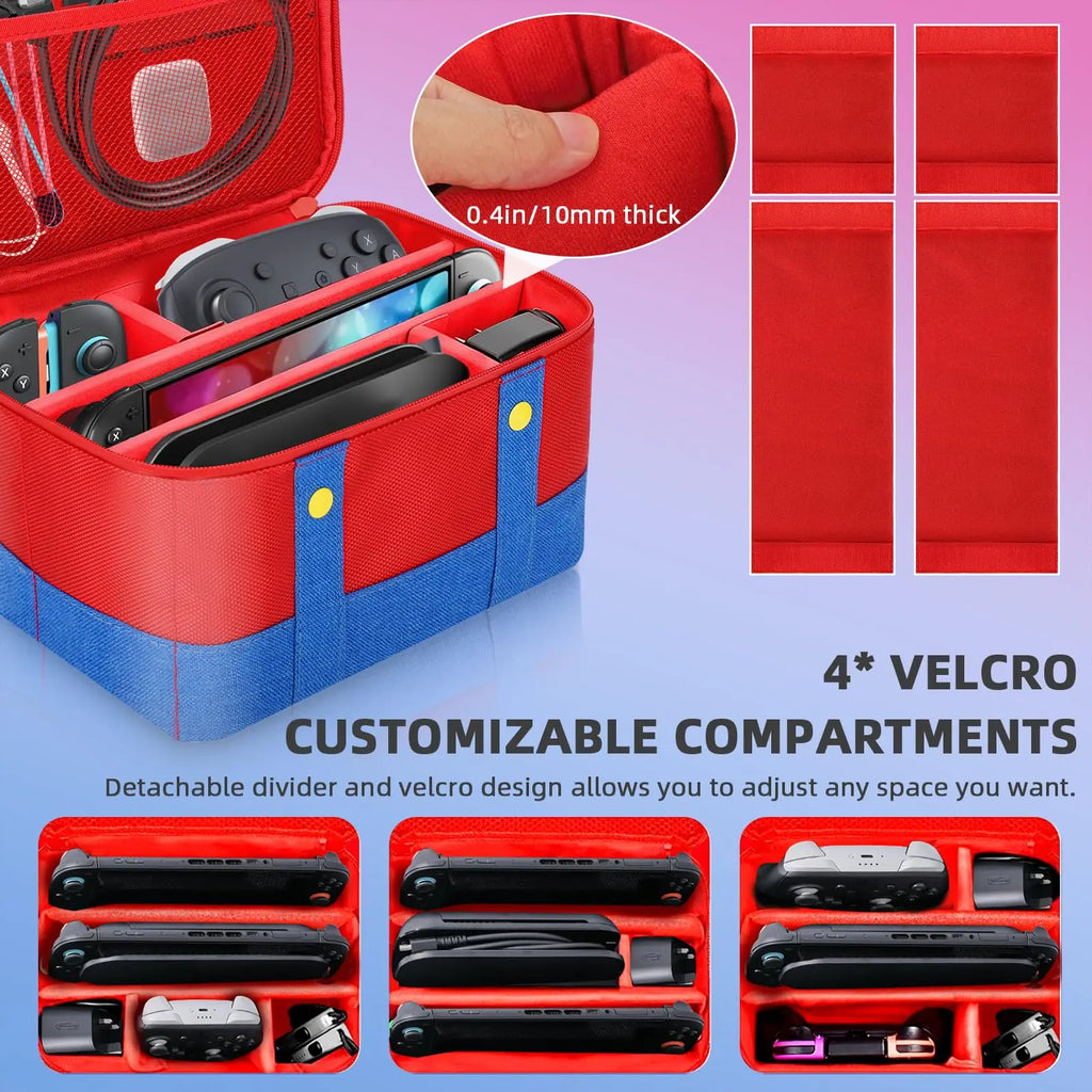 Lindo estuche de transporte para Nintendo Switch 2 /Lite/OLED, estuche de transporte de viaje de almacenamiento protector impermeable de carcasa suave portátil