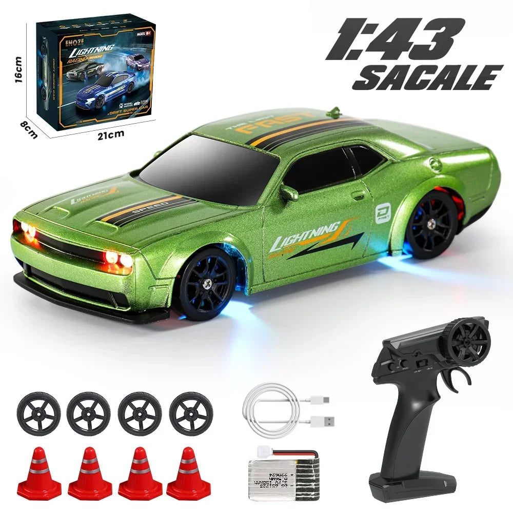 Mini coche de drift teledirigido 2.4G 1/43 8501/8500 - Coche de radiocontrol de alta velocidad | Modelo de drift profesional | Juguetes para niños y regalos de carreras