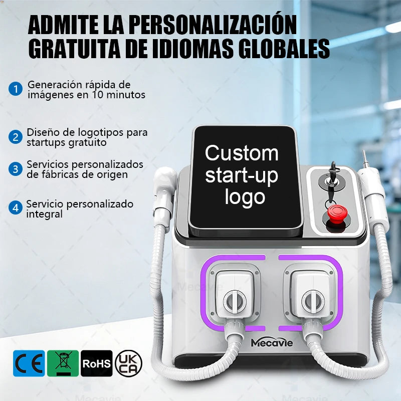 Máquina Láser de Diodo 2026, la Más Nueva, para Depilación Indolora y Cuidado de la Piel, 5000W, 2 en 1, 5 Longitudes de Onda, Láser ND: YAG Pico Q-Switch