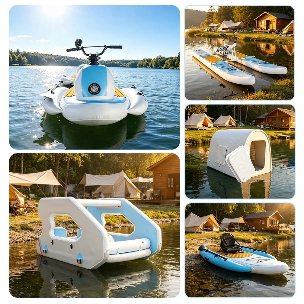 Motos acuáticas inflables con motor, precio de fábrica, ideales para piscinas y reuniones familiares